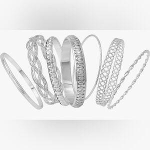 Guess Silver Bracelet Collection 7 Pieces NWT